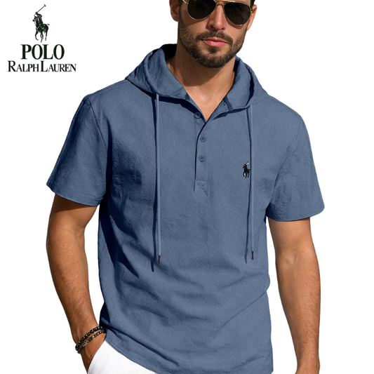 Men’s Hooded Polo Shirt – Breathable, Lightweight & Effortlessly Stylish