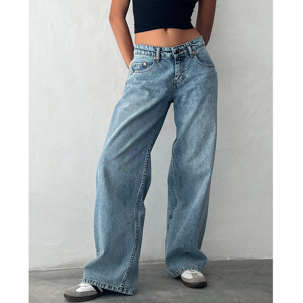 Low-Rise Straight Leg Jeans