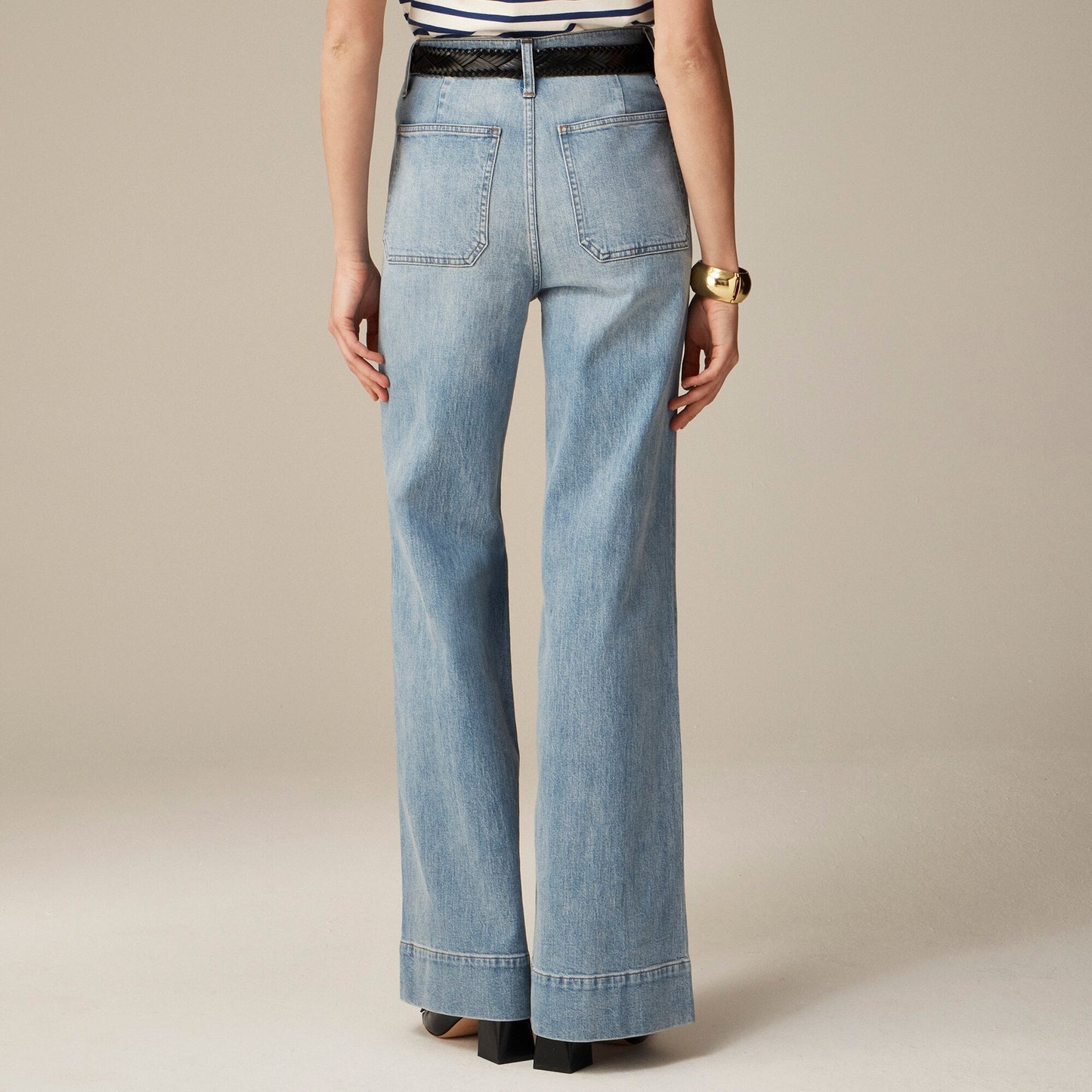 Loose, wide-leg jeans, sailor pants