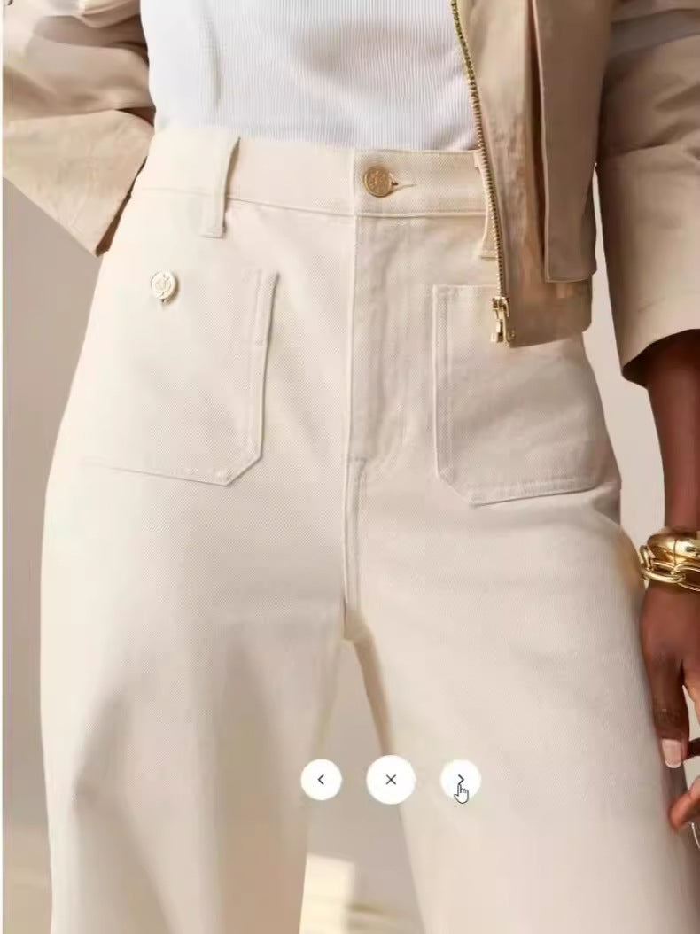 Loose, wide-leg jeans, sailor pants