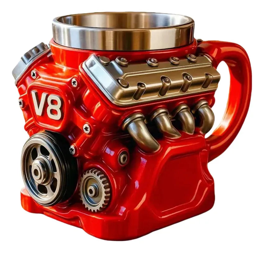 Themed mug series – featuring designs such as engines, books, musical instruments, and classic cars.
