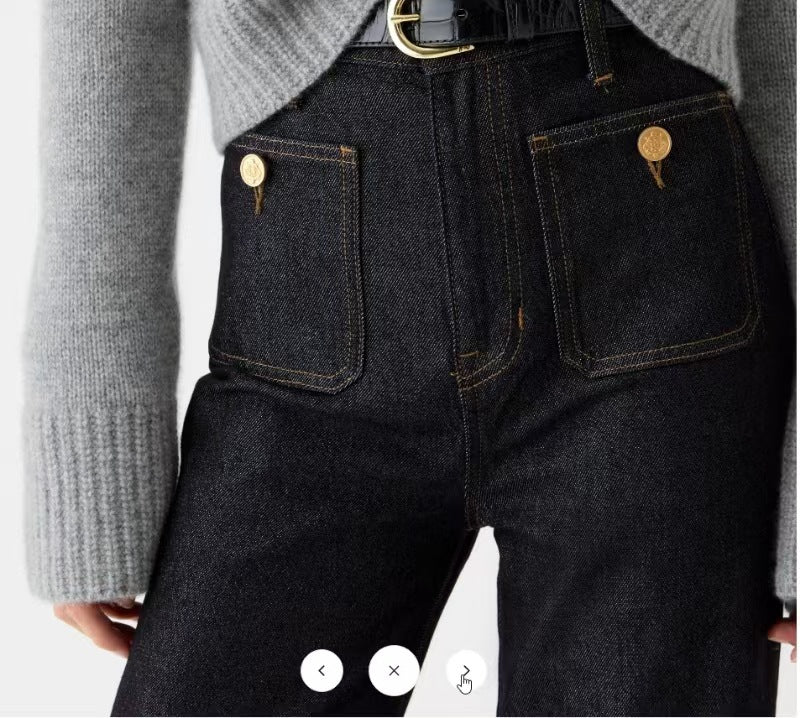 Loose, wide-leg jeans, sailor pants