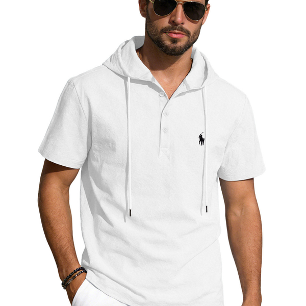 Men’s Hooded Polo Shirt – Breathable, Lightweight & Effortlessly Stylish