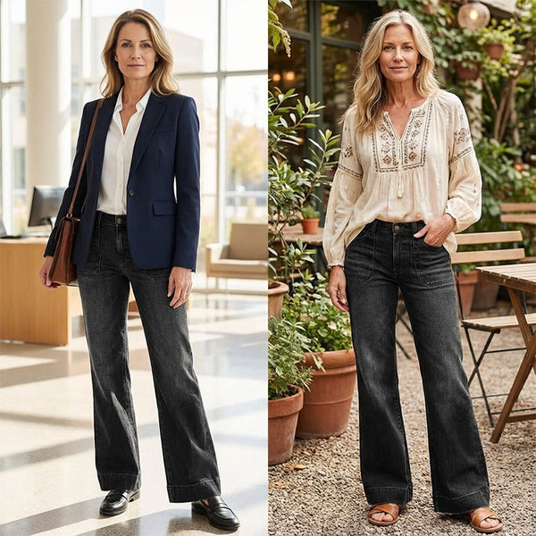 Retro Flare Utility Jeans