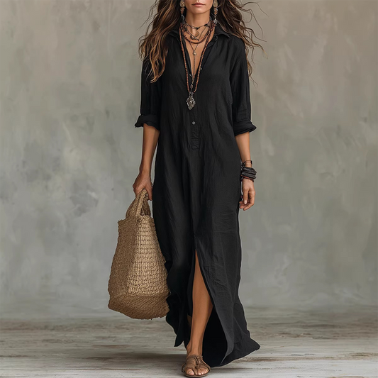 Effortless Chic Maxi Shirt Dress