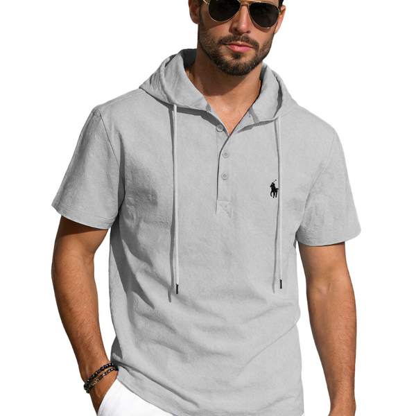 Men’s Hooded Polo Shirt – Breathable, Lightweight & Effortlessly Stylish