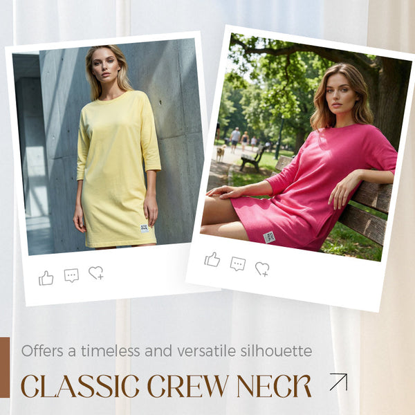 Everyday Loose Crewneck Tunic Dress