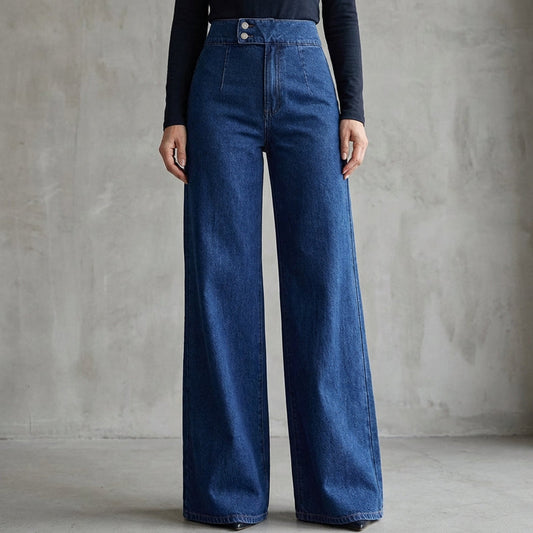 Snatched Waist Wide-Leg Jeans – Viral Flattering Fit