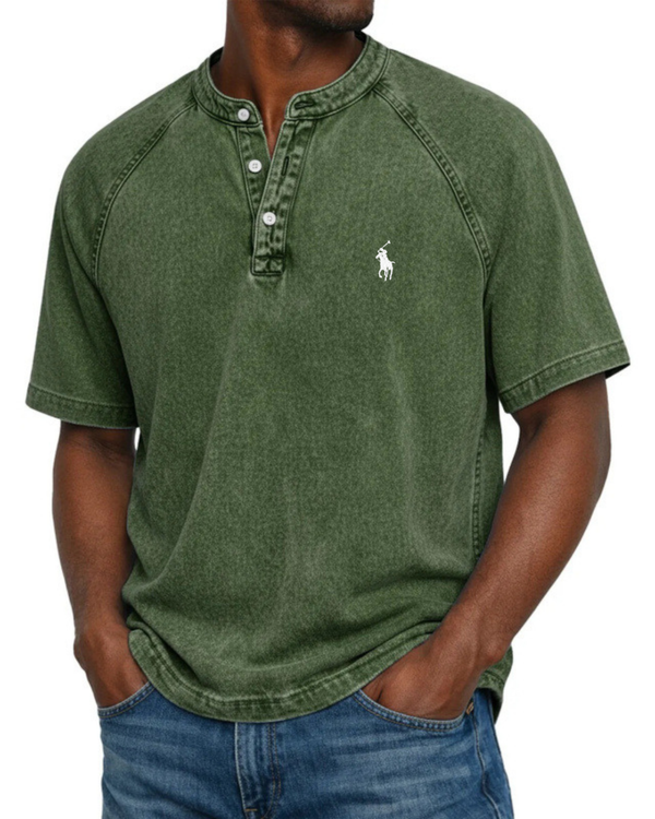 Vintage Washed Henley Tee