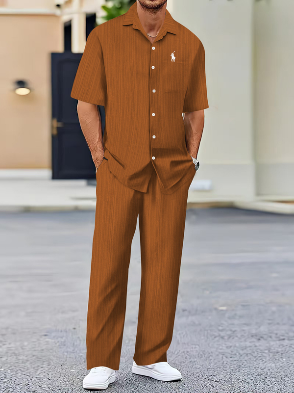 Men’s Textured Summer Set  Limited-Time Summer Sale ☀️🔥